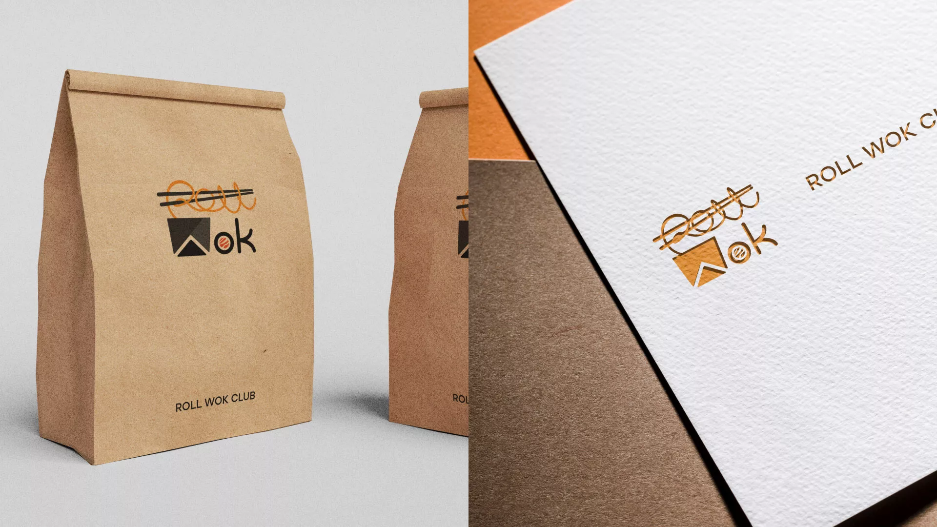 Разработка логотипа суши-бара «Roll Wok Club» в Жигулёвске